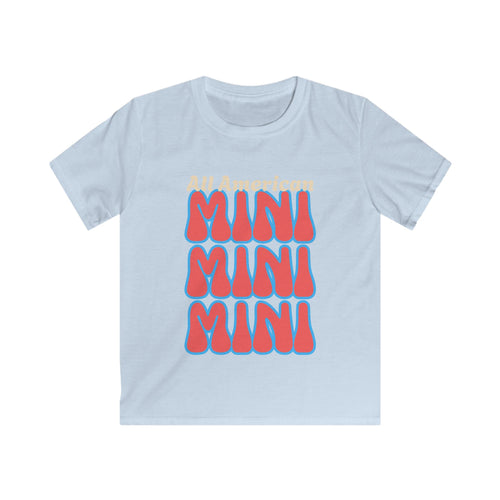 All American Mini Kids T-Shirt – Retro Red & Blue Graphic Tee
