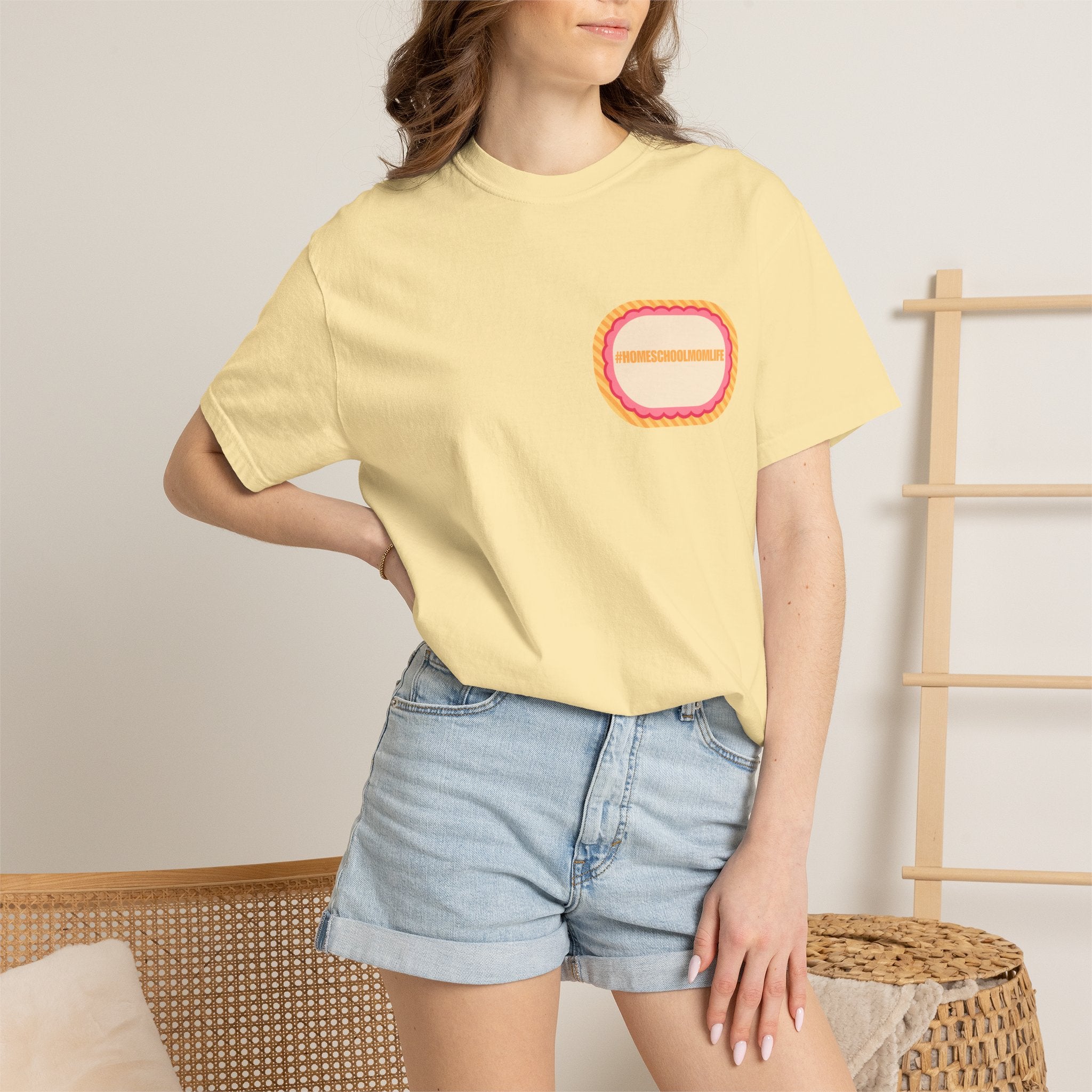 Teacher, Principal, Lunchlady, Mama T-Shirt — Colorful Retro Patch Design