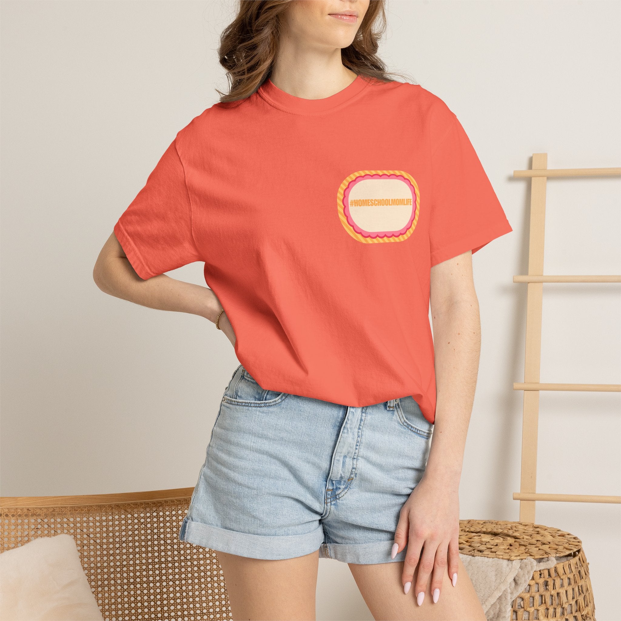 Teacher, Principal, Lunchlady, Mama T-Shirt — Colorful Retro Patch Design