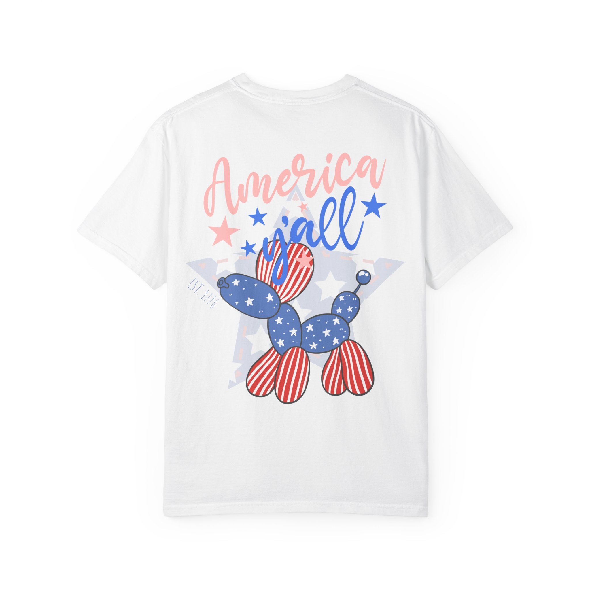 Patriotic Balloon Dog T-Shirt — "America Y'all" 4th of July Tee