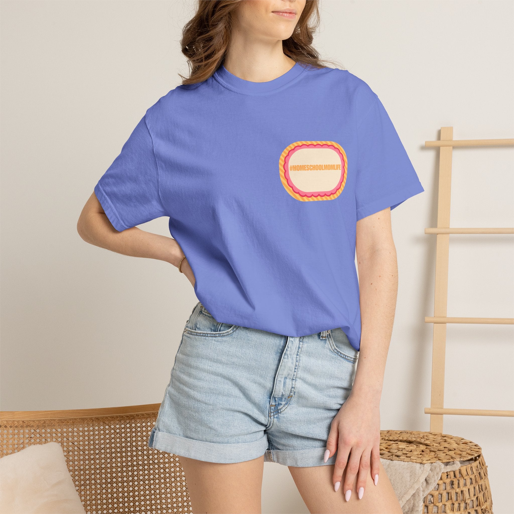 Teacher, Principal, Lunchlady, Mama T-Shirt — Colorful Retro Patch Design