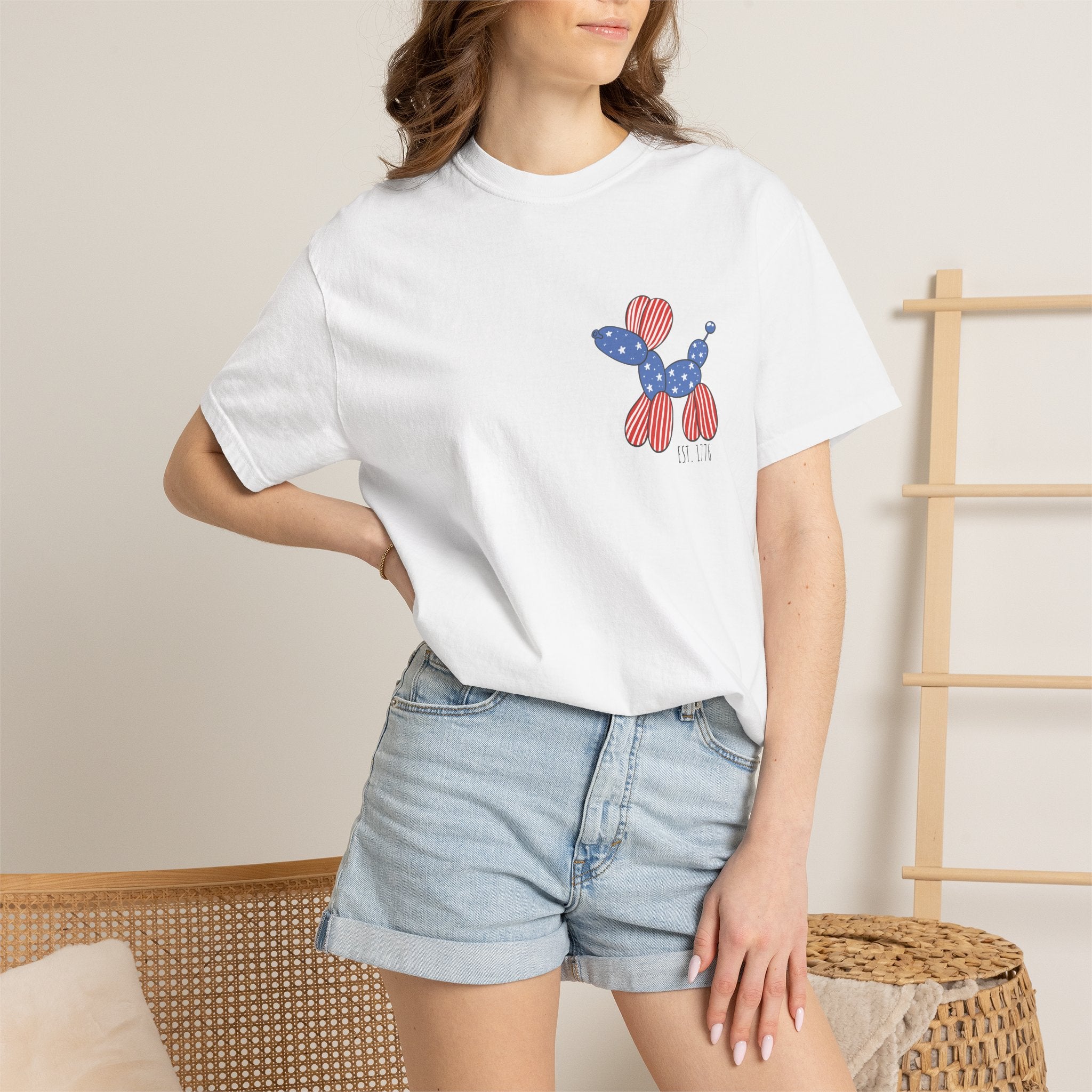 Patriotic Balloon Dog T-Shirt — "America Y'all" 4th of July Tee