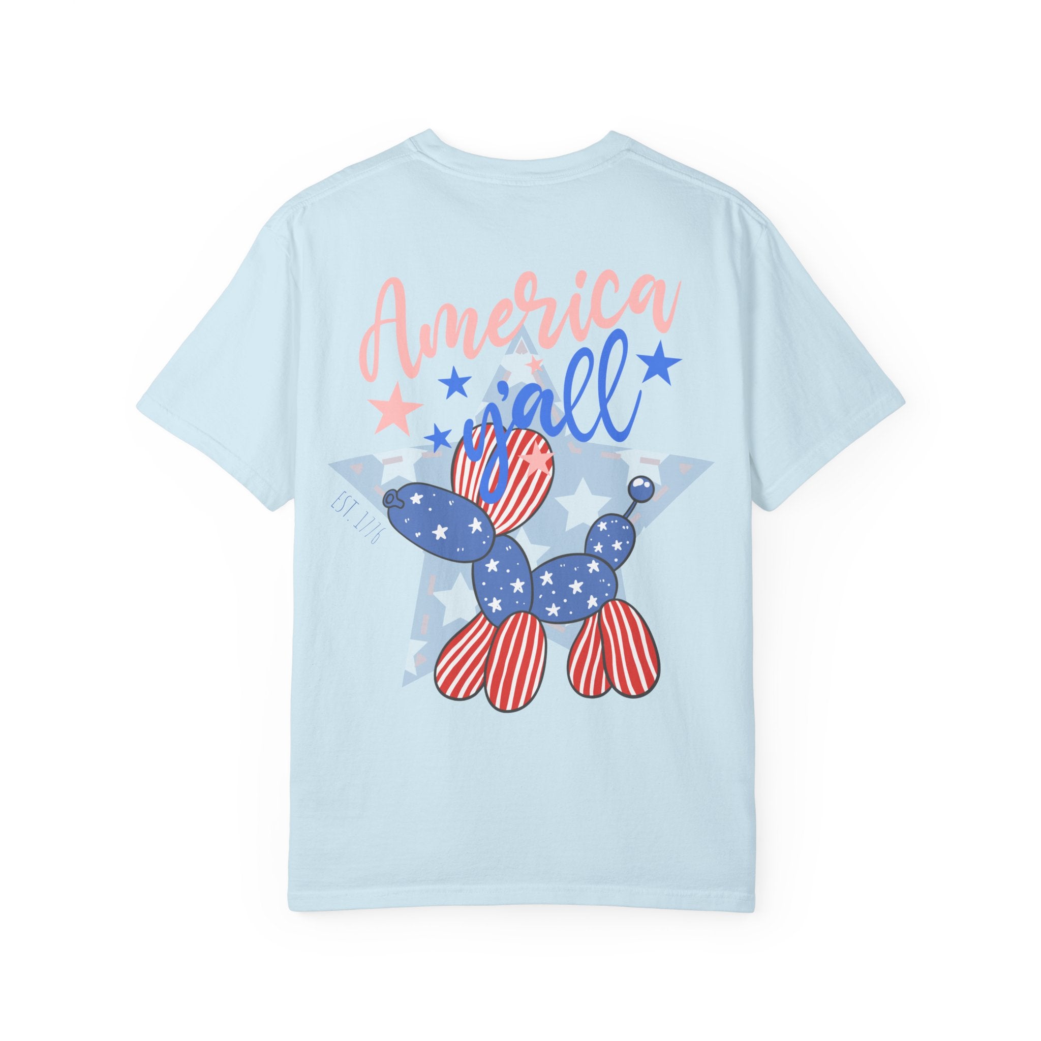 Patriotic Balloon Dog T-Shirt — "America Y'all" 4th of July Tee