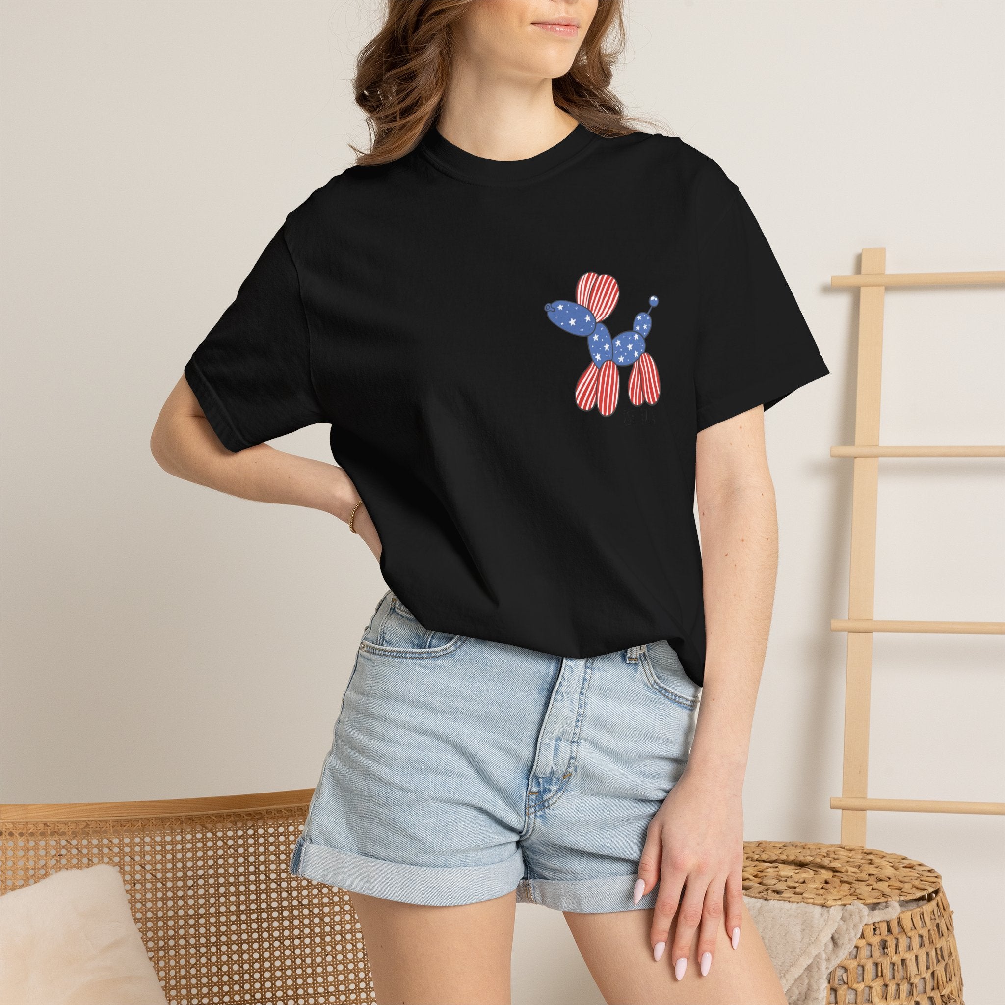 Patriotic Balloon Dog T-Shirt — "America Y'all" 4th of July Tee