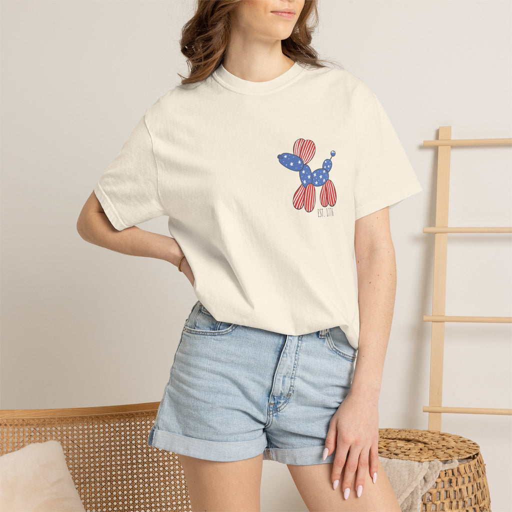 Patriotic Balloon Dog T-Shirt — "America Y'all" 4th of July Tee