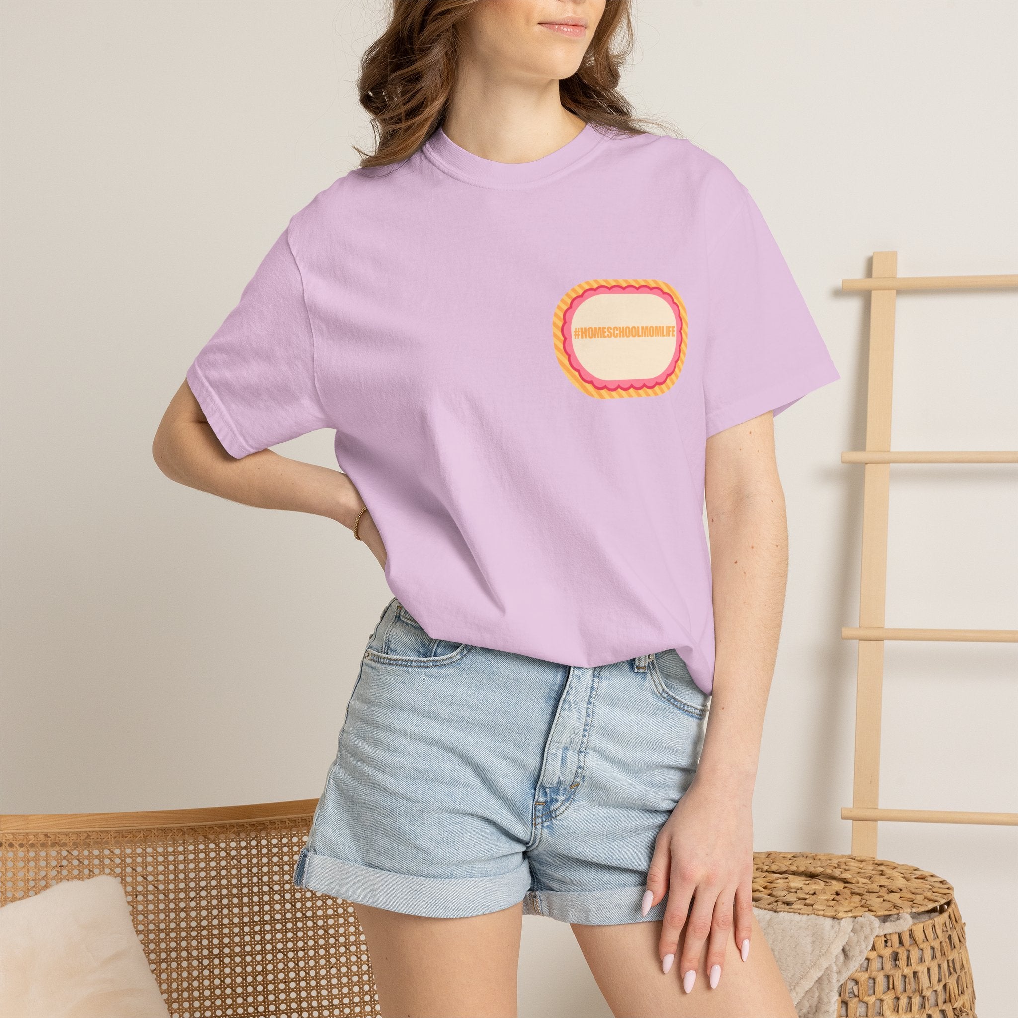 Teacher, Principal, Lunchlady, Mama T-Shirt — Colorful Retro Patch Design
